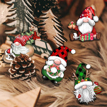 Load image into Gallery viewer, Christmas Wooden Gnome Ornaments