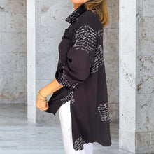 Load image into Gallery viewer, Letter Print Fashion Lapel Shirt