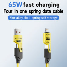 Load image into Gallery viewer, 4 in 1 Spring Fast Charging Cable