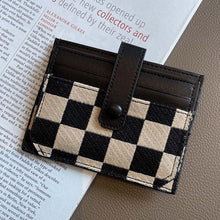 Load image into Gallery viewer, Women&#39;s Colorblock Plaid Pattern Compact Wallet