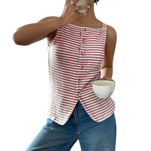 Load image into Gallery viewer, Women's Plain Button Front Tank Top
