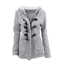 Load image into Gallery viewer, Long Wool Blended Hooded Pea Coat