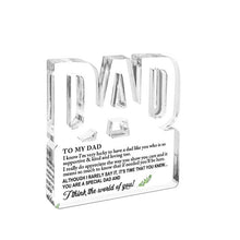 Load image into Gallery viewer, Clear Acrylic Letter Plaque For Dad