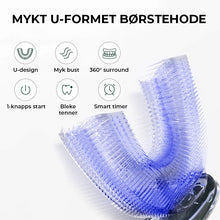Load image into Gallery viewer, U-formet elektrisk tannbørste