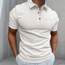 Load image into Gallery viewer, Men&#39;s Waffle Polo Shirt