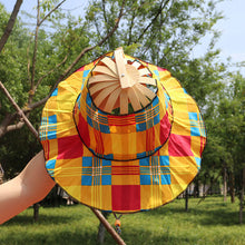 Load image into Gallery viewer, Bamboo Foldable Hand Fan Sun Hat