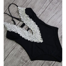 Load image into Gallery viewer, Ladies Vintage Lace One-Piece Swimsuit