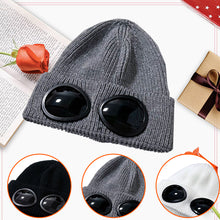 Load image into Gallery viewer, Unisex Solid Color Goggle Lens Design Beanie Hat