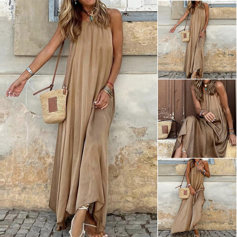 Women's Casual Summer Backless Slip Dress