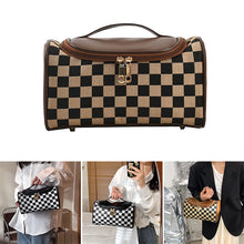 Load image into Gallery viewer, Vintage Checkerboard Pattern Makeup Bag