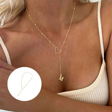 Load image into Gallery viewer, Letter Heart Design Pendant Necklace