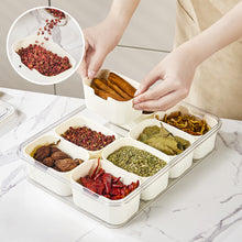 Load image into Gallery viewer, Multi-grid Clear Food Storage Box with Lid &amp; Handle