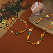 Load image into Gallery viewer, Daisy Bracelet and Necklace for Best Friends