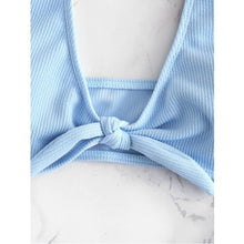 Load image into Gallery viewer, Tie Front Ribbed Swimsuit