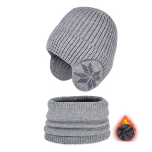 Barnas vinter fleece skjerf dress strikket lue