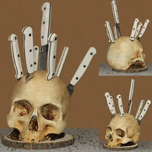 Load image into Gallery viewer, Gothic Skull Knife Holder