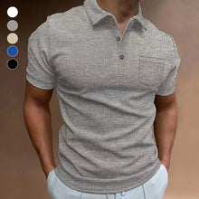 Load image into Gallery viewer, Men&#39;s Waffle Polo Shirt