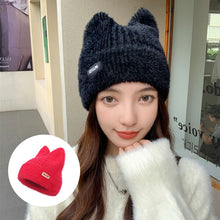 Load image into Gallery viewer, Cute Cat Ear Beanie Hat