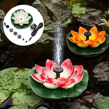 Load image into Gallery viewer, Lotus Shaped Solar Fountain Pond Decorative
