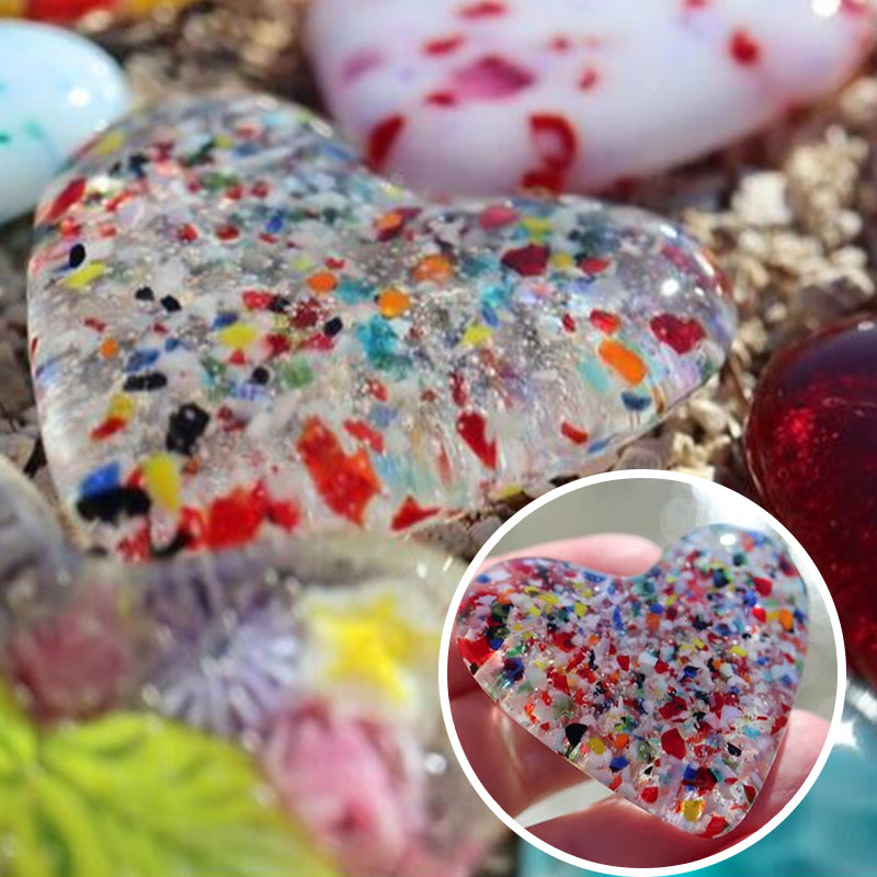 Pre-Sale Discount (50% OFF) >> Colorful Glass Pocket Heart