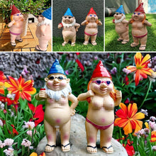Load image into Gallery viewer, Naughty Garden Gnome Funny Statue