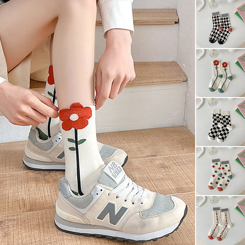 3D Textured Floral Socks