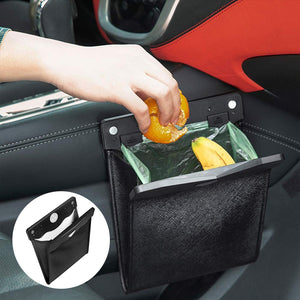 LED Car Leather Trash Can