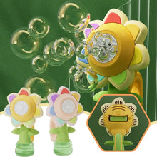Load image into Gallery viewer, Sunflower Shaped Portable Electric Bubble Maker Toy
