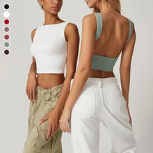 Load image into Gallery viewer, Sexy ermeløs crop-topp for kvinner
