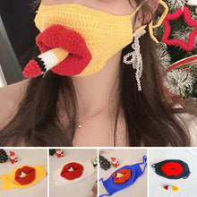 Load image into Gallery viewer, Sausage Mouth Hand Knitted Mask