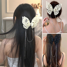 Load image into Gallery viewer, Butterfly Cutout Tassel Large Hair Clip