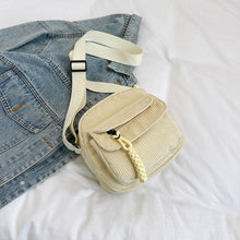 Load image into Gallery viewer, Women's Corduroy Shoulder Bag with Zipper