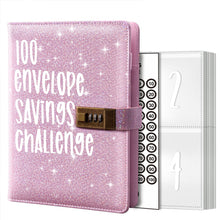 Load image into Gallery viewer, 100 Envelope Saving Challenge Binder with Lock
