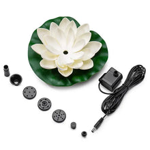 Load image into Gallery viewer, Lotus Shaped Solar Fountain Pond Decorative