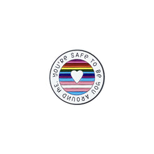 Load image into Gallery viewer, Round Rainbow Enamel Brooch