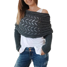 Load image into Gallery viewer, Knitted Cable Wrap For Women