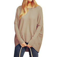 Load image into Gallery viewer, Women&#39;s Irregular Oversized Dolman Sleeve Knitted Pullover