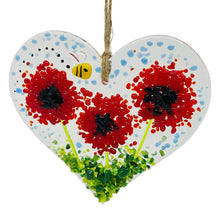Load image into Gallery viewer, Heart Shaped Flower Pendant