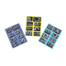 Load image into Gallery viewer, 24-Piece Metal Wire Puzzle Set