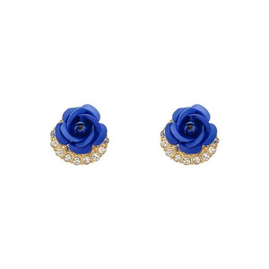 Diamond Rose Earrings