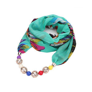 Beaded Pendant Scarf
