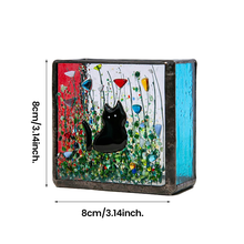 Load image into Gallery viewer, Cats Stained Glass Vase