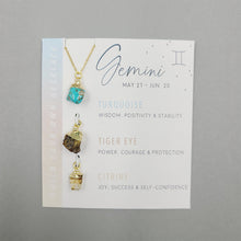 Load image into Gallery viewer, Natural Stone Crystal Zodiac Necklace
