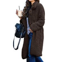 Load image into Gallery viewer, Lapel Teddy Bear Long Overcoat