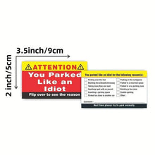 Load image into Gallery viewer, You Parked Like An Idiot Parking Cards