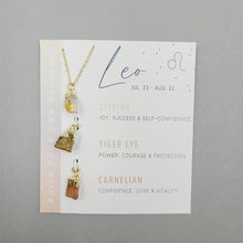 Load image into Gallery viewer, Natural Stone Crystal Zodiac Necklace