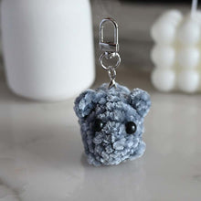 Load image into Gallery viewer, Cute Sad Crochet Hamster Keyring