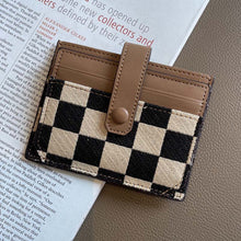 Load image into Gallery viewer, Women&#39;s Colorblock Plaid Pattern Compact Wallet