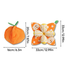 Load image into Gallery viewer, Orange Hide-and-Seek Plush Dog Toy