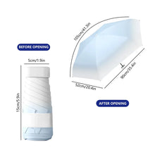 Load image into Gallery viewer, Mini Travel Size Rain Sun Umbrella